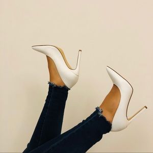Nine West White Heels